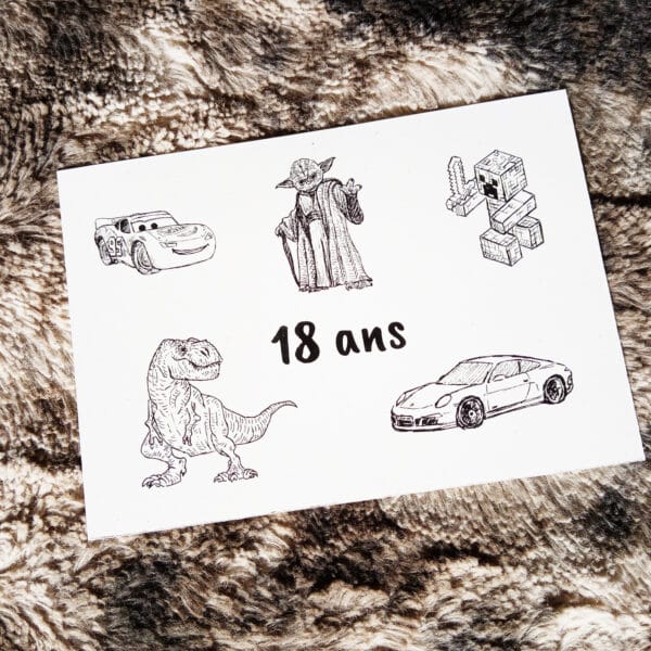 Carte personnalisée invitation anniversaire