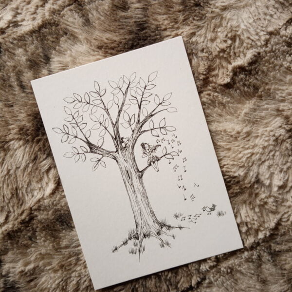Carte arbre à musique, thème féerique