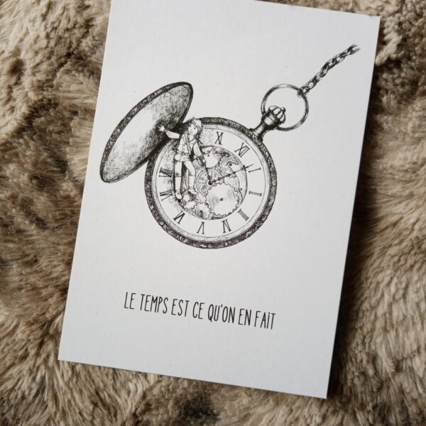 Carte postale Rouages et engrenages, thème fantasy urbaine steampunk