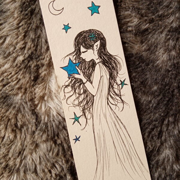 Marque-page illustré féerique collection étoiles