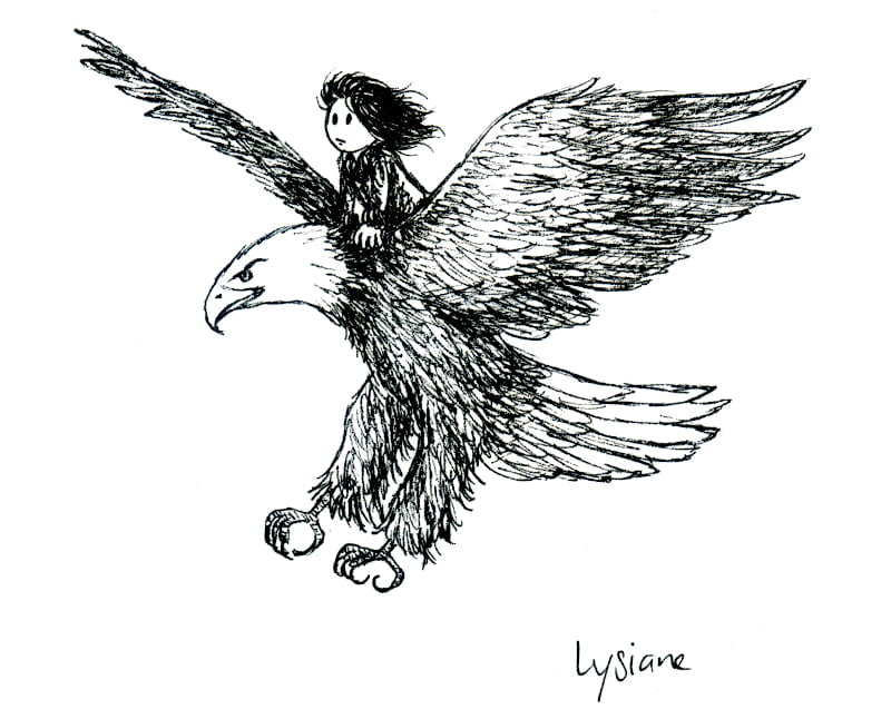 Aigle, dessin à l'encre pour Inktober 2022 jour 11