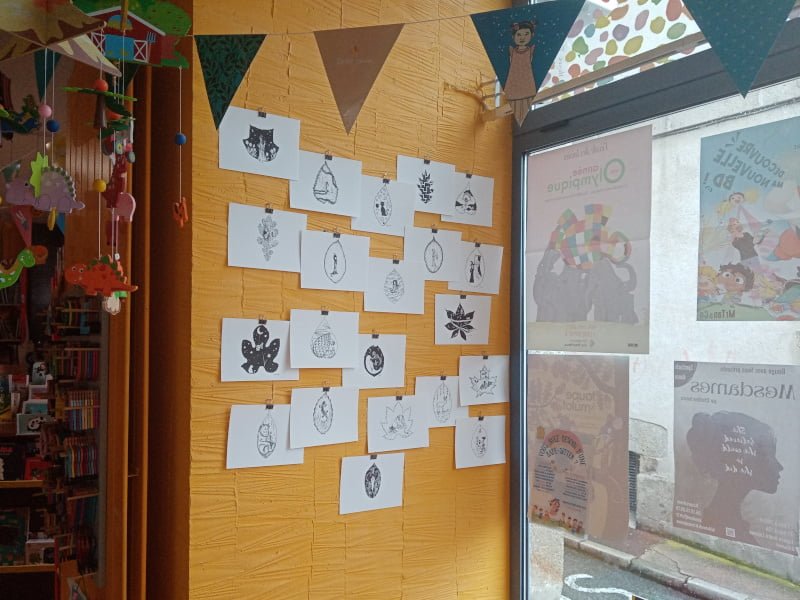 Exposition "Imagine" à la librairie Au fil des pages à Guéret, Parcours des arts 2024