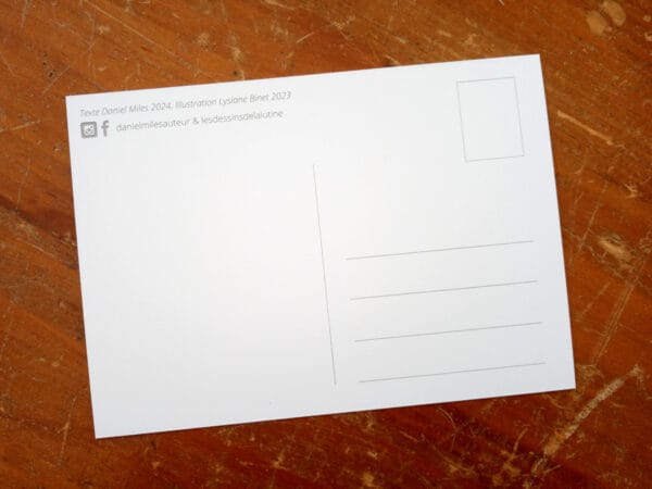 Carte postale poème, jours pluvieux