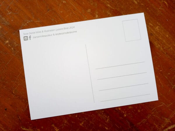 Carte postale poème, larmes refoulées