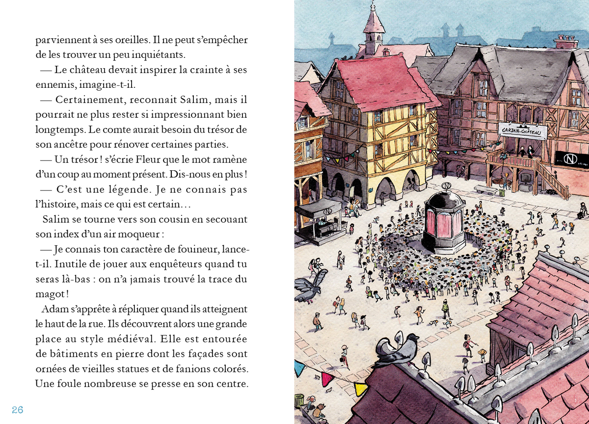 Les aventures de Fleur et Adam - Mystères au château, par Daniel Miles et Valentin Desfemmes, Extrait