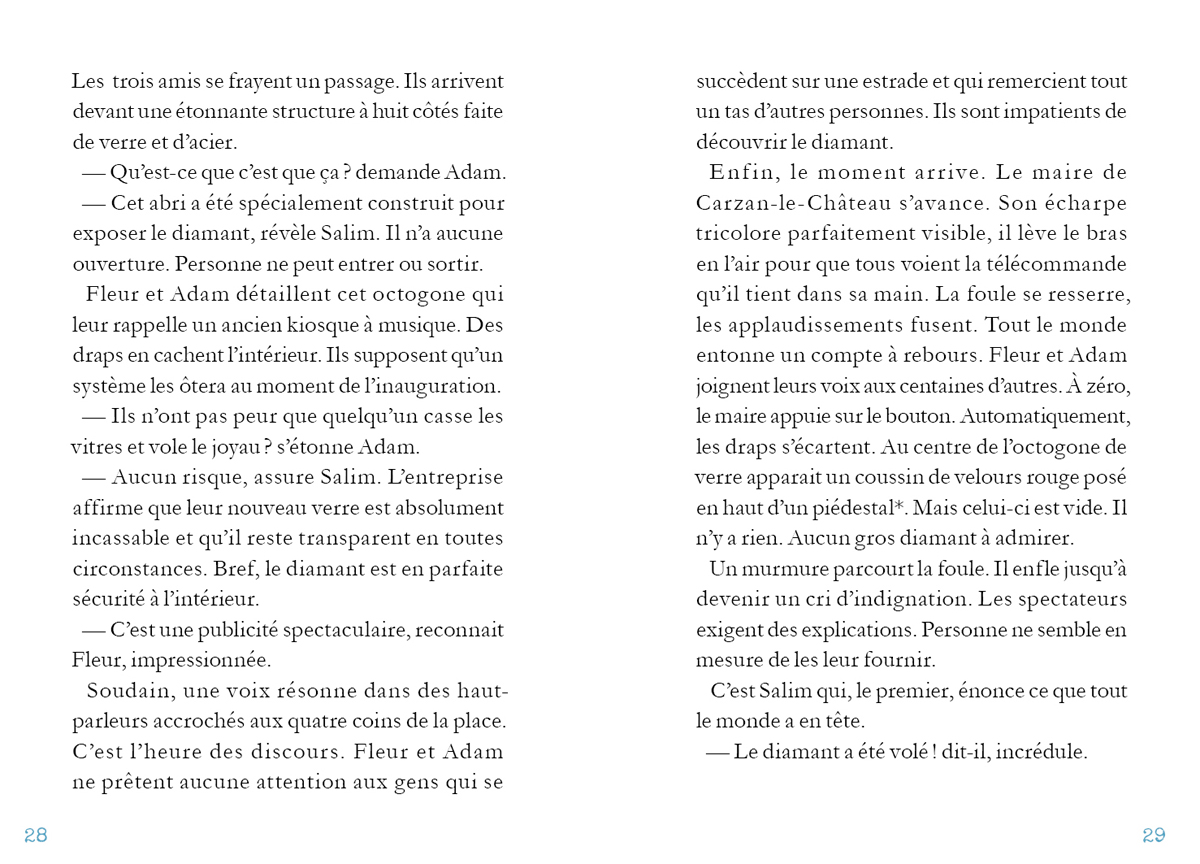 Les aventures de Fleur et Adam - Mystères au château, par Daniel Miles et Valentin Desfemmes, Extrait