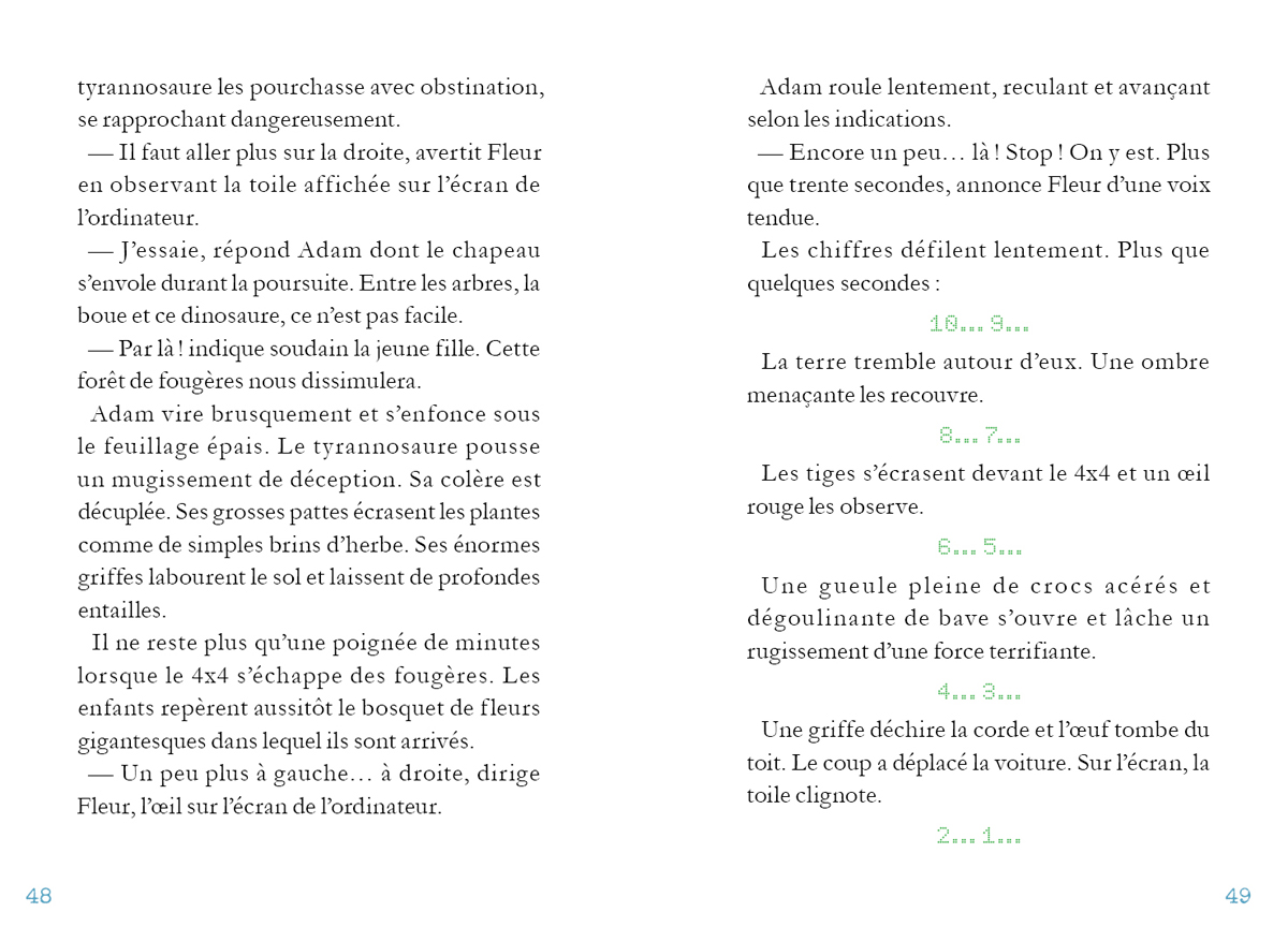 Les aventures de Fleur et Adam - Voyage temporel, par Daniel Miles et Valentin Desfemmes, Extrait