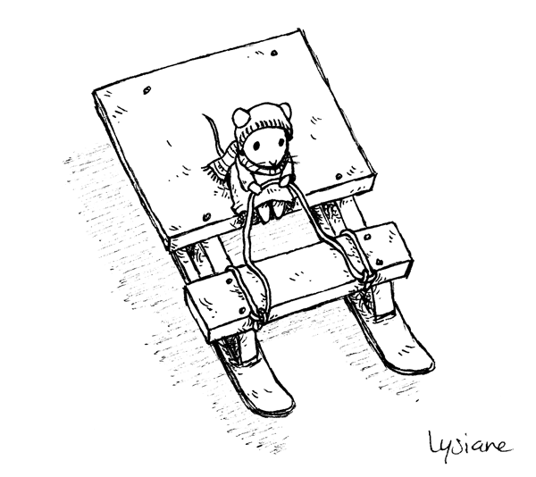 Dessin d'après Kazuo Iwamura, L'hiver de la famille Souris