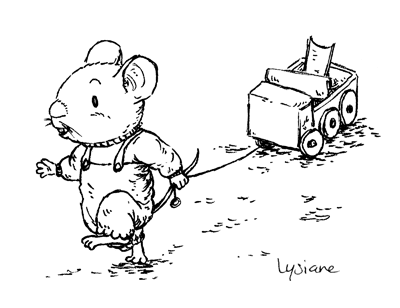 Dessin d'après Kazuo Iwamura, L'hiver de la famille Souris