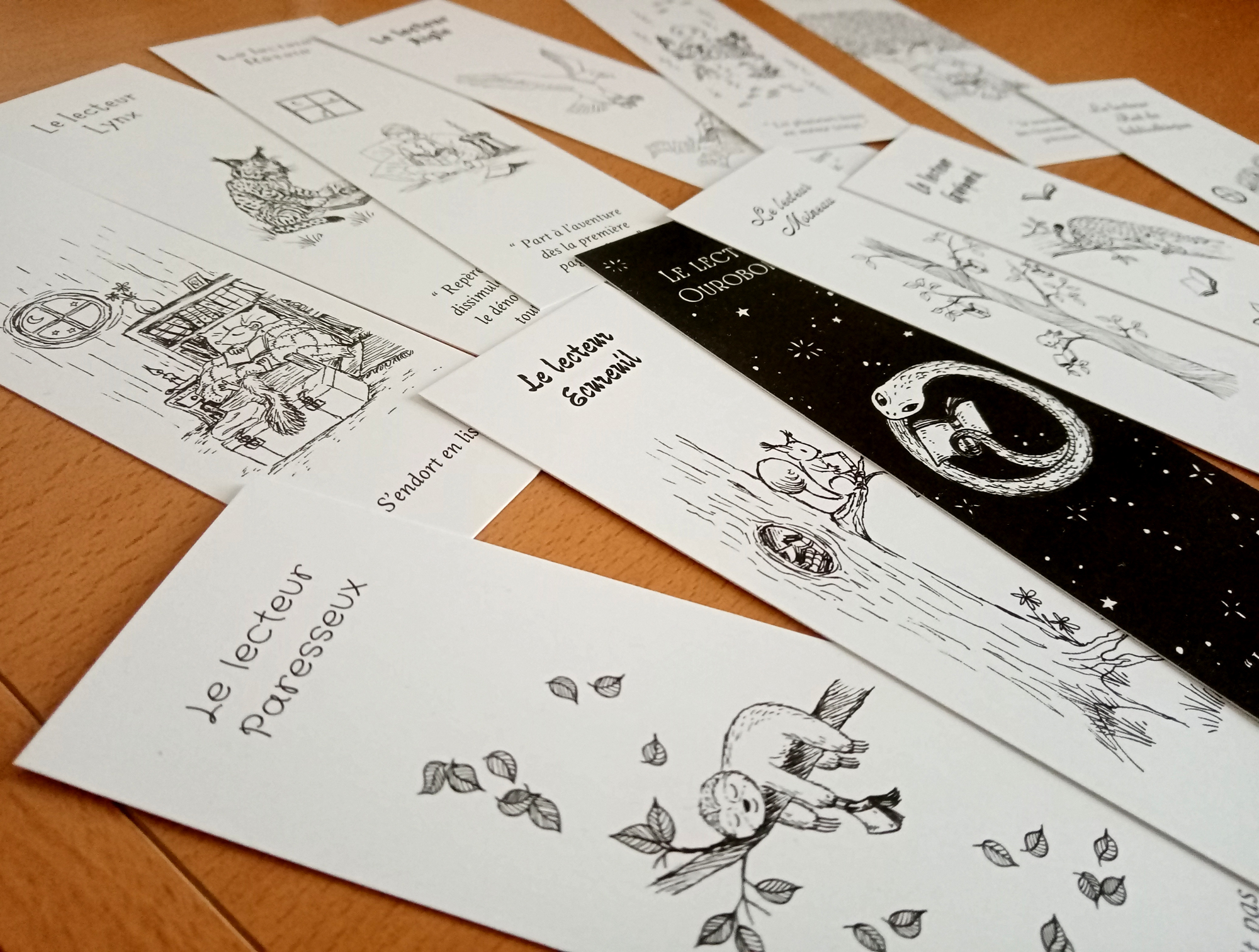 Lot de 12 marque-pages « Lecteurs-totems »