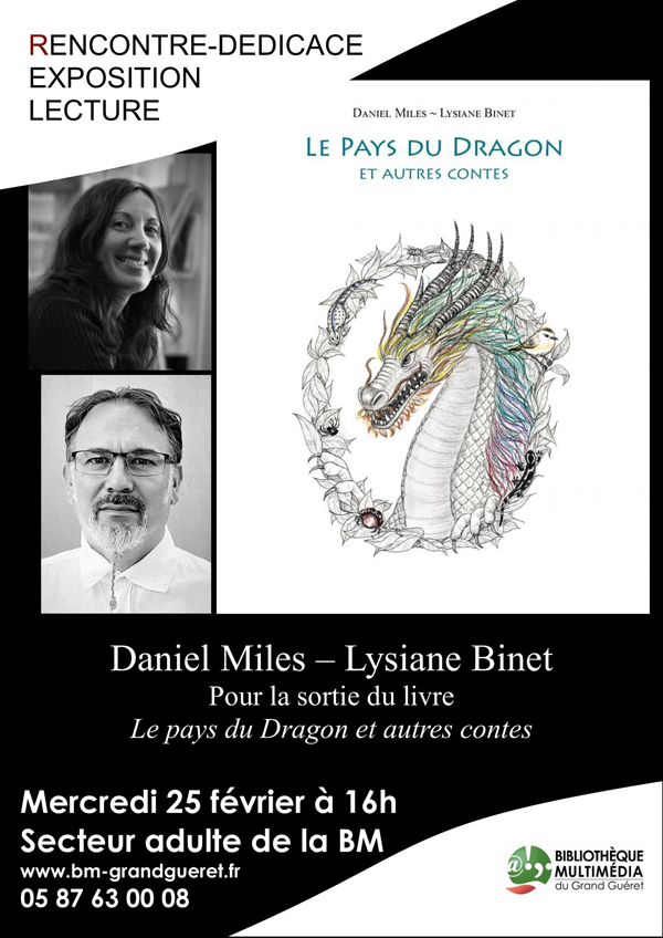 Rencontre dédicace Le Pays du Dragon 2026 à Guéret