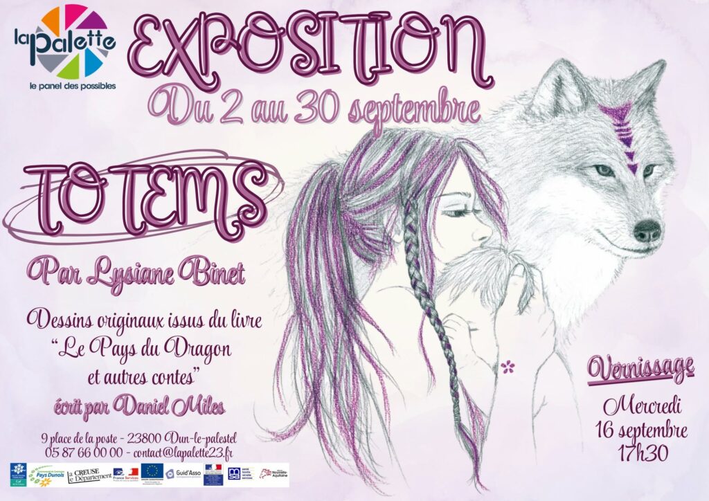 Expo "Totems" à La Palette, Dun-le-Palestel, par Lysiane Binet