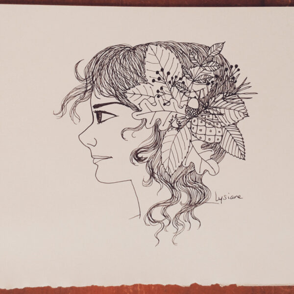 L'automne, dessin original Lysiane Binet