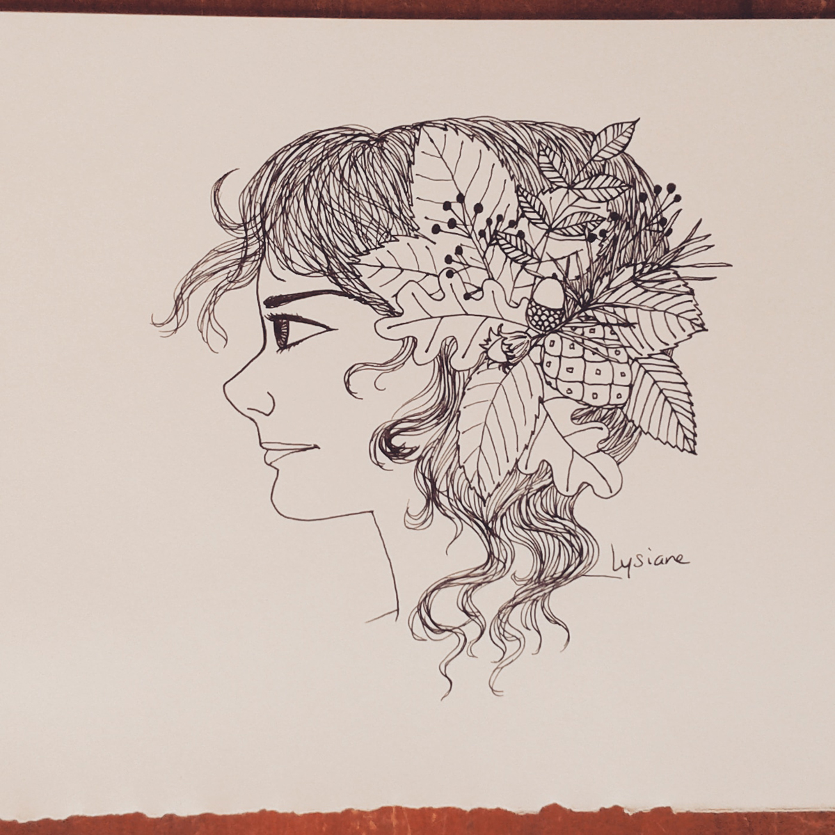 L'automne, dessin original Lysiane Binet