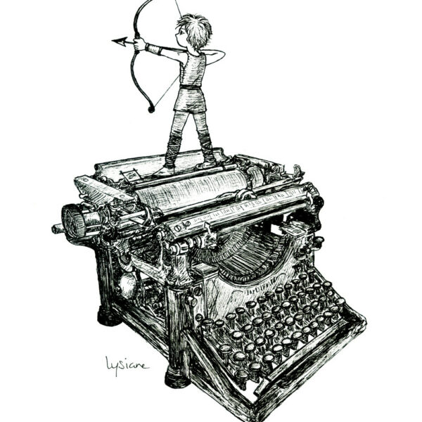 L'écriture, une arme - Dessin original, Lysiane Binet