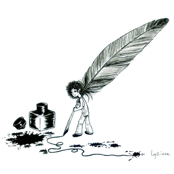 Scribe, dessin original Lysiane Binet