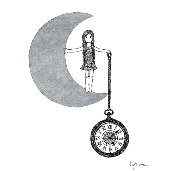 Temps & espace, dessin original Lysiane Binet