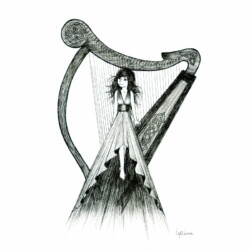 Lire encore, dessin à l'encre noir et blanc A4