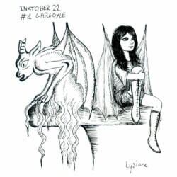 Inktober 2022 - Gargoyle, Lysiane Binet