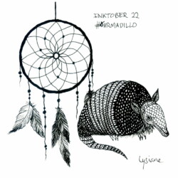Inktober 2022 - Armadillo, Lysiane Binet