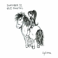 Jour 19 : Queue de cheval Inktober 2022 - Ponytail, Lysiane Binet