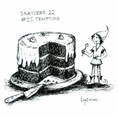 Jour 25 : Tentant, tentation Inktober 2022 - Tempting, Lysiane Binet