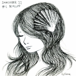 Inktober 2022 - Scallop, Lysiane Binet