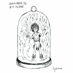 Jour 5 : Flamme Inktober 2022 - Flame, Lysiane Binet