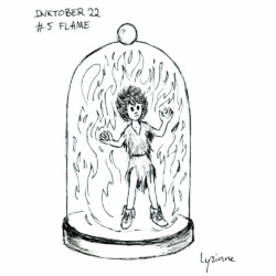 Inktober 2022 - Flame, Lysiane Binet