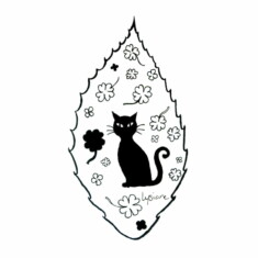 Jour 10 : Chance, sur feuille de hêtre à grandes feuilles Inktober 2023 - Fortune, Lysiane Binet