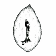 Jour 17 : Démon, sur feuille de poirier Inktober 2023 - Demon, Lysiane Binet