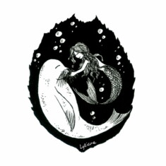 Jour 19 : Dodu, sur feuille d'aulne glutineux Inktober 2023 - Plump, Lysiane Binet