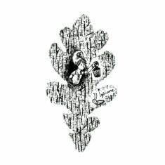 Jour 22 : Rugueux, sur feuille de chêne pédonculé Inktober 2023 - Scratchy, Lysiane Binet