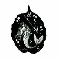 Jour 4 : Esquiver, sur feuille de noisetier Inktober 2023 - Dodge, Lysiane Binet