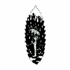 Jour 7 : Goutter, sur feuille de châtaignier Inktober 2023 - Drip, Lysiane Binet
