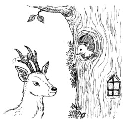 Inktober 2025 Jour 5 : Chevreuil